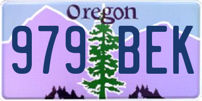 OR license plate 979BEK