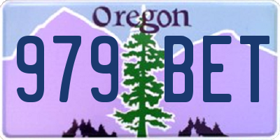 OR license plate 979BET