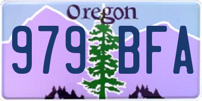 OR license plate 979BFA