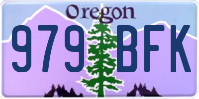 OR license plate 979BFK