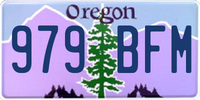 OR license plate 979BFM