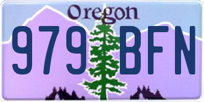 OR license plate 979BFN