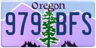 OR license plate 979BFS