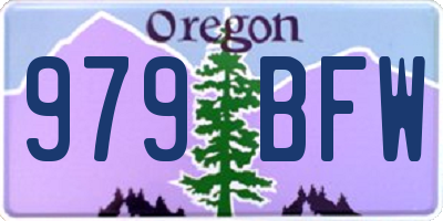 OR license plate 979BFW