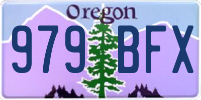 OR license plate 979BFX