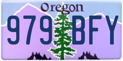 OR license plate 979BFY