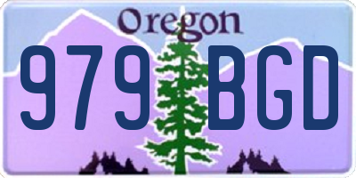 OR license plate 979BGD