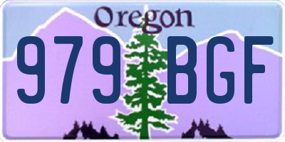 OR license plate 979BGF