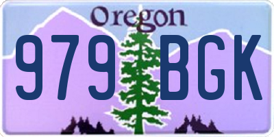 OR license plate 979BGK