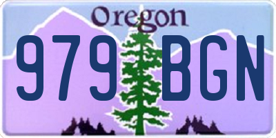 OR license plate 979BGN
