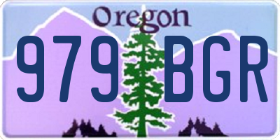 OR license plate 979BGR