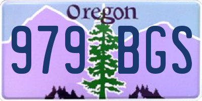 OR license plate 979BGS
