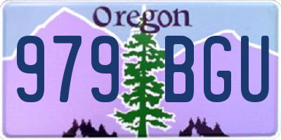 OR license plate 979BGU