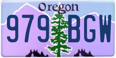 OR license plate 979BGW