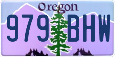 OR license plate 979BHW