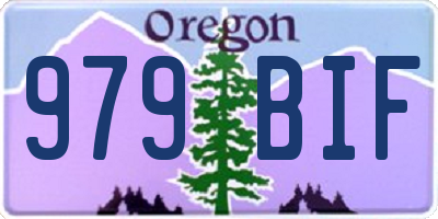 OR license plate 979BIF