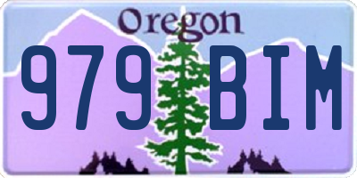 OR license plate 979BIM