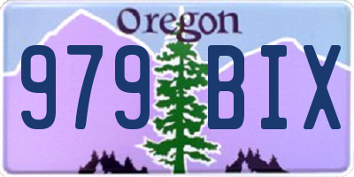 OR license plate 979BIX