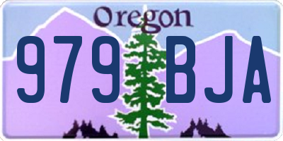 OR license plate 979BJA