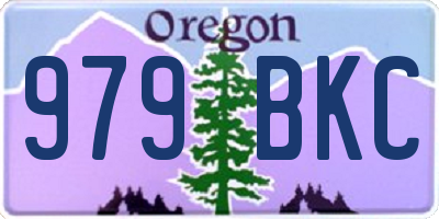 OR license plate 979BKC