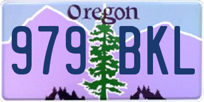 OR license plate 979BKL