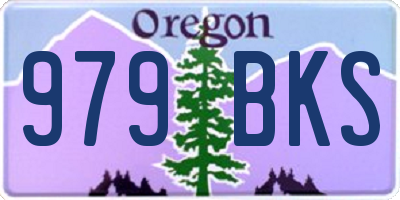 OR license plate 979BKS