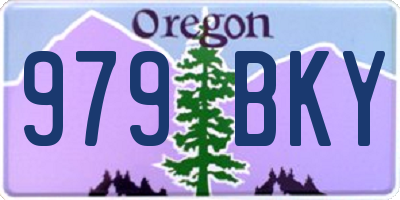 OR license plate 979BKY