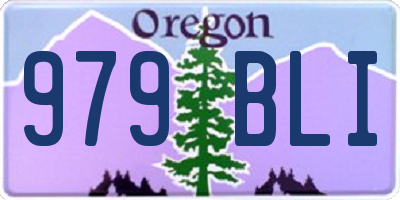 OR license plate 979BLI
