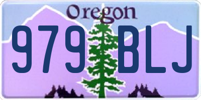 OR license plate 979BLJ