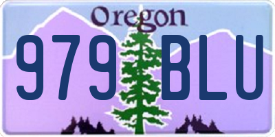 OR license plate 979BLU
