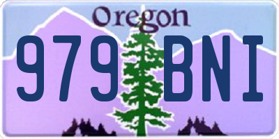 OR license plate 979BNI