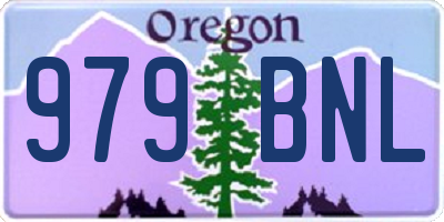 OR license plate 979BNL