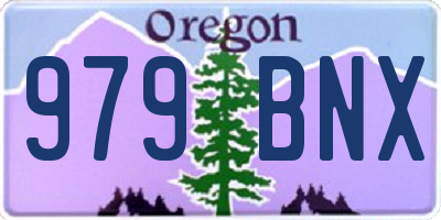 OR license plate 979BNX