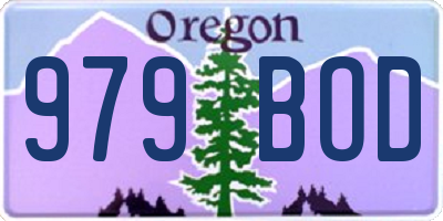 OR license plate 979BOD