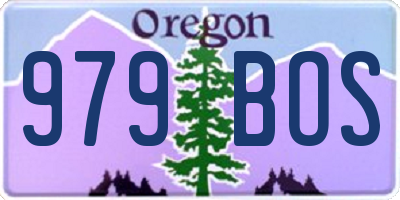 OR license plate 979BOS
