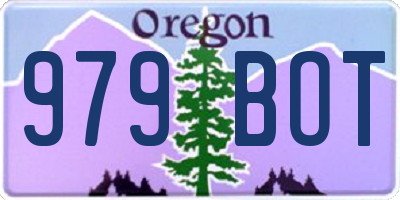 OR license plate 979BOT