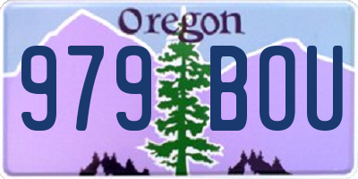 OR license plate 979BOU