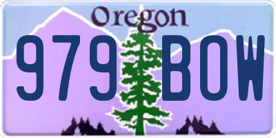 OR license plate 979BOW