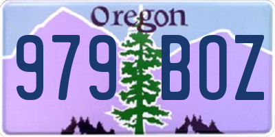 OR license plate 979BOZ