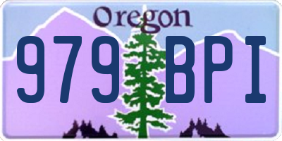 OR license plate 979BPI
