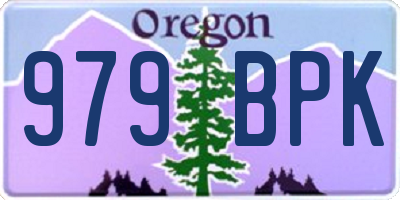 OR license plate 979BPK