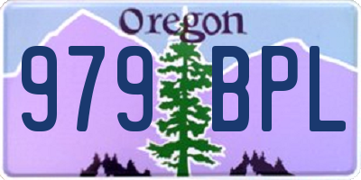 OR license plate 979BPL