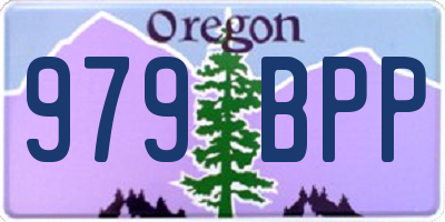 OR license plate 979BPP