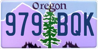 OR license plate 979BQK