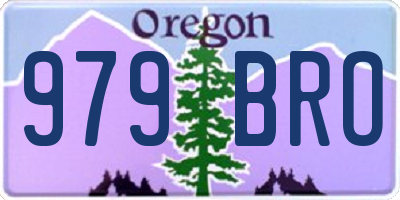 OR license plate 979BRO