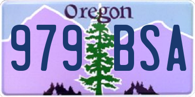 OR license plate 979BSA