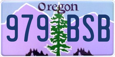 OR license plate 979BSB