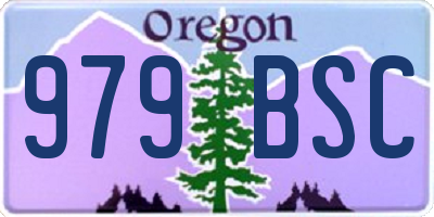 OR license plate 979BSC