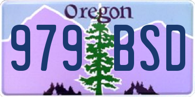 OR license plate 979BSD