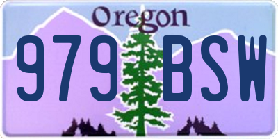 OR license plate 979BSW